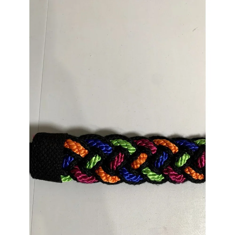 Vintage Statement Belt‎ Braided Womens Colorful 90s Strap Waist Retro